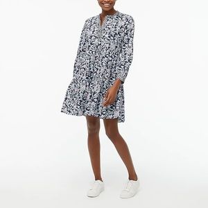 NWT J. Crew Factory Mixed Print Tiered Dress